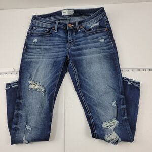 BKE Stella slim fit low rise ankle skinny 28 denim womens blue 3798